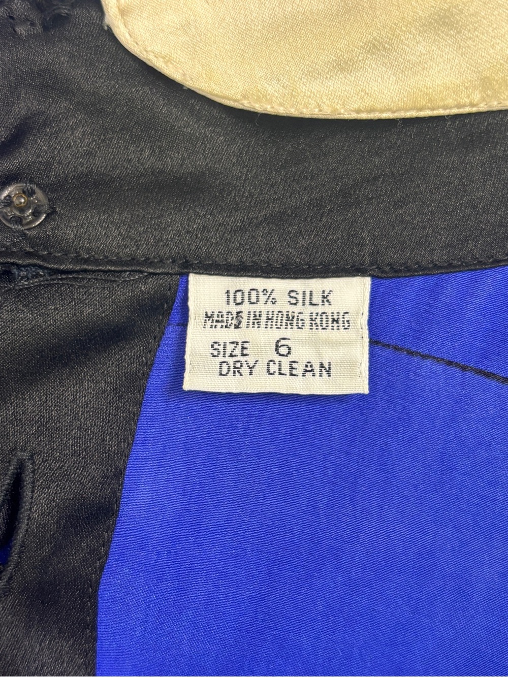 Nipon Boutique Vintage Silk Striped Blue and Black Midi dress - Picture 10 of 10